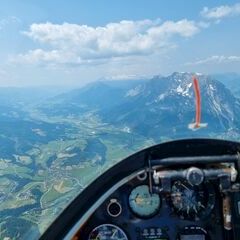 Flugwegposition um 10:41:18: Aufgenommen in der Nähe von Gemeinde Aigen im Ennstal, Österreich in 2219 Meter